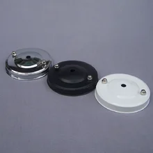 2 шт./лот 105x20 мм хром/черная/белая верёвка подвесной светильник навес винтажная Потолочная пластина с подвесной доской и декоративной гайкой