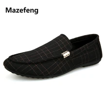 Mazefeng 2018 Fashion Spring Men Casual Shoes Men Loafers Shoes Stripe British Style Male Flats Men Shoes Slip-on Breathable 2018 spring low heel casual shoes patent leather loafers british style fashion slip on shoes 3cm