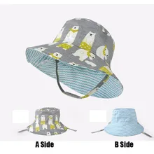 Двухсторонняя Детская летняя кепка s, мягкие хлопковые тонкие шапочки, детская Солнцезащитная шляпа для маленьких мальчиков, Кепка-ведро для маленьких детей, кепка для трактора, Casquette