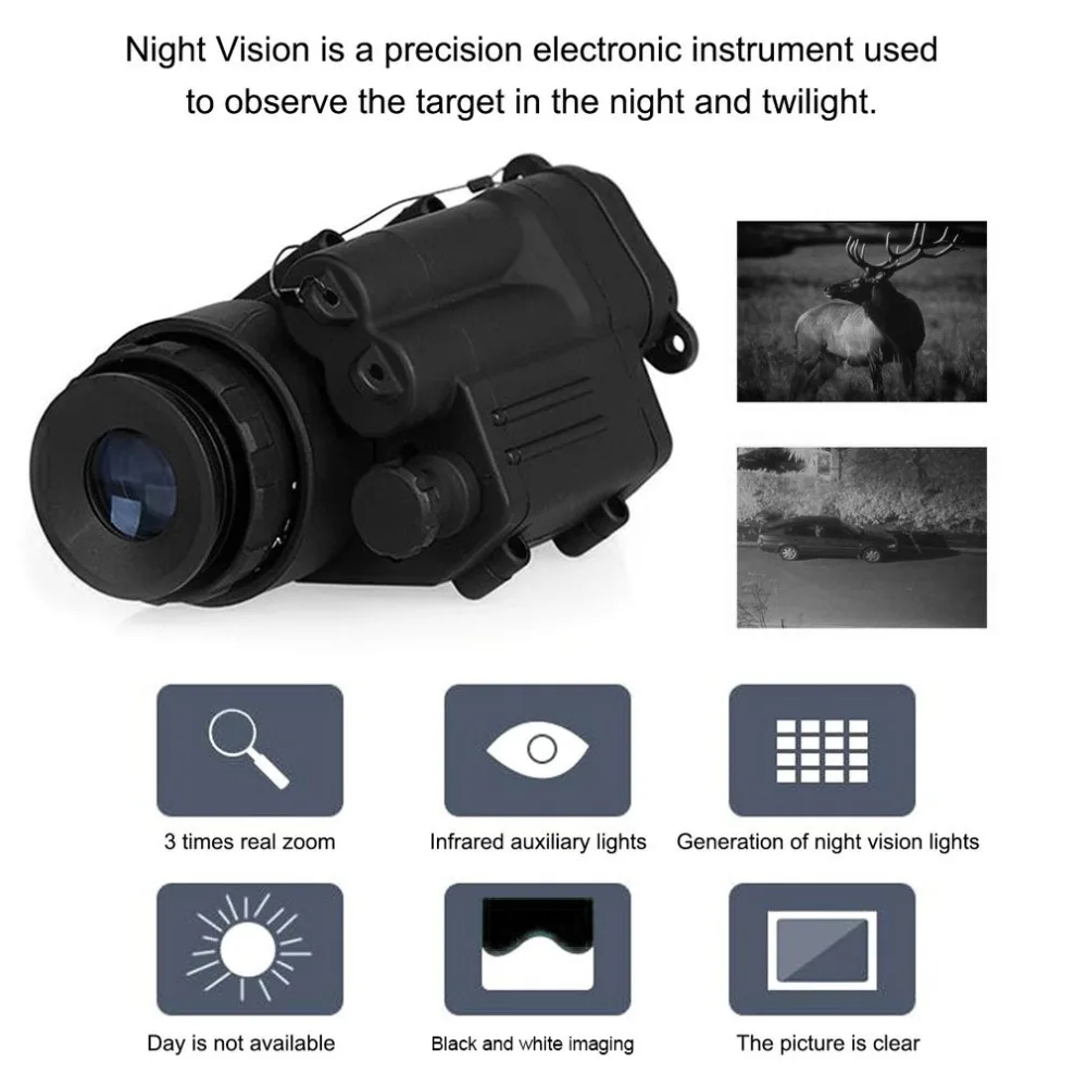 

Hunting Night Vision Riflescope Monocular Device Waterproof Night Vision Goggles PVS-14 Digital IR Illumination For Helmet New
