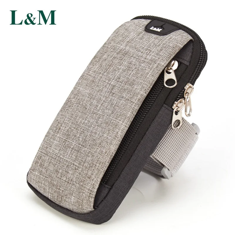 6inches Running Bag with Earphone Hole Jogging Gym Running Armband Bag Mobile Phone Pouch Holder Outdoor Sport Fitness Wrist Bag