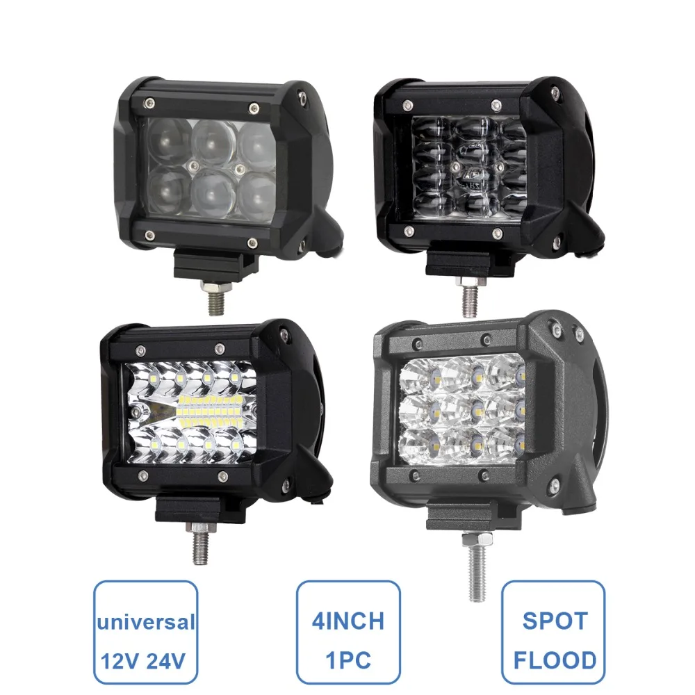 

4 Inch Off Road Car LED Work Light 4WD 4x4 Motorcycle Tractor Truck SUV 9-30V Bumper Roof Auxiliary Headlight Driving Indicator