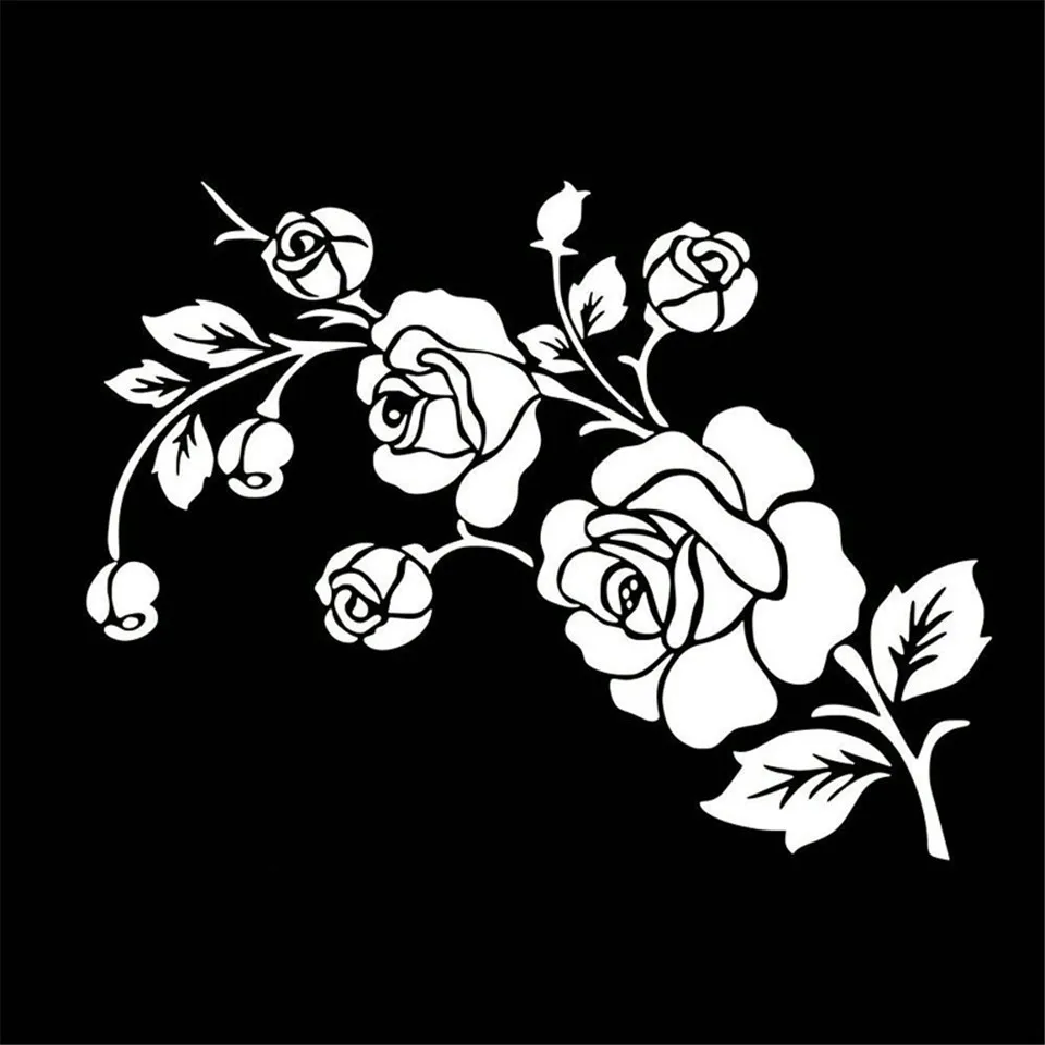 Waterproof Car Decoration Sticker Flower Window Decoration Vinyl Decal Motorcycle Reflective Car Sticker Car Styling 1612CM  (4)