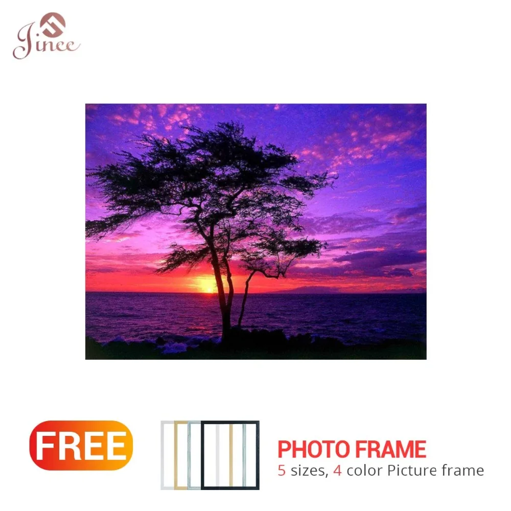 

DIY Natural Scenery 5D Full Square Seaside Tree Landscape Diamond Painting Art Embroidery Cross Stitch Diamond Mosaic Wall Decor