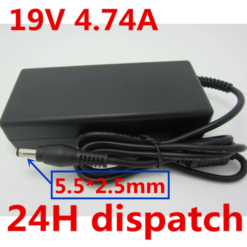 

HSW 19V 4.74A AC DC Power Supply Adapter Charger for ASUS F81SE F9 X80N F8Tr X81SE F3 ADP-90SB BB PA-1900-24 36 K50 K52 K51 K40A