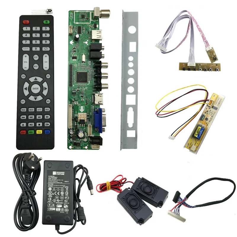 

v56 LCD TV Controller Driver Board full kit for 30pin 1ch-6bit 1pcs CCFL LVDS screen LTN154AT01-A01 CLAA154WB03A 756161