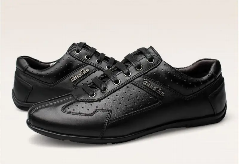 De Transpirables Los Encaje Negocios Black Británicos Hombres Casuales Estilo Cuero Hasta Vintage Coreano Zapatos Genuinos Conducción ncWF4USt