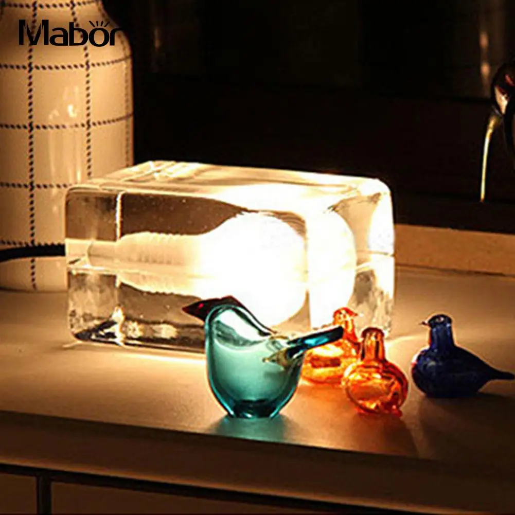 

LED Table Desk Lights Lamp Ice Cube With Bulb G9 Bedroom Home Decoration
