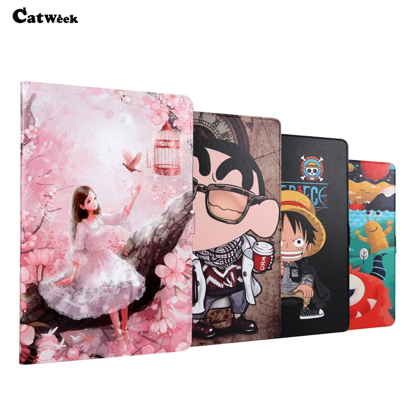 

Case For Samsung Galaxy Tab A 10.5 SM T590 T595 T597 PU Leather Stand Cover Print Shockproof Slim Skin 10.5'' Tablet Fundas Skin