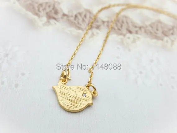 

Newest Listing Jewelry , Cute Lucky Gold Bird Necklace,Happy Little Bird Pendant Necklace-1pcs