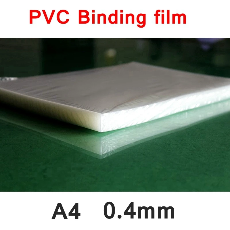 

50PCS/LOT PVC Binding film A4 210x297mm Comb binding machine suppliers 0.4mm A4 Transparent Binding covers
