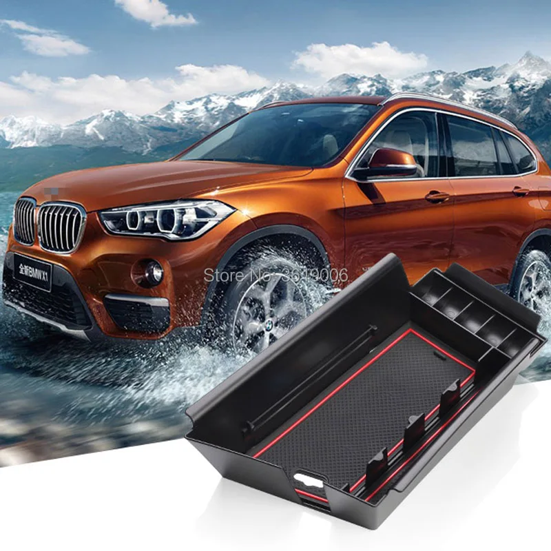 tommia 1pcs Central Armrest Storage Box For BMW X1 16 2017 Container