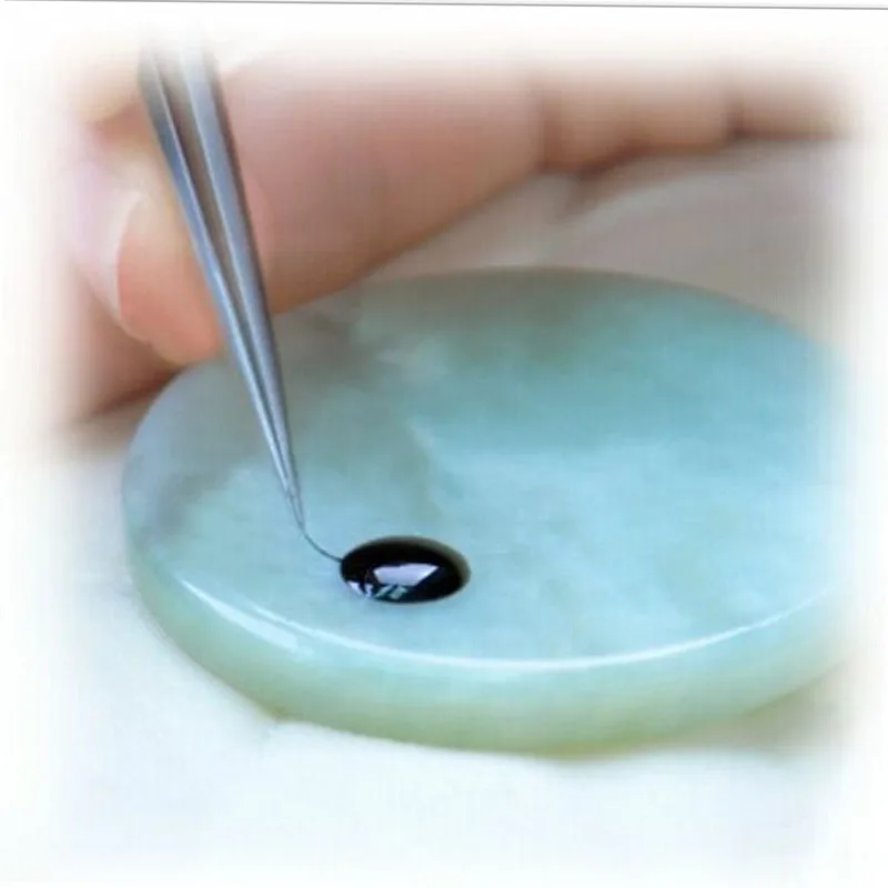 

Eyelash Glue Holder False Eyelash Jade Stone Eyelash Adhesive Jade Stone 20pcs/lot Free Shipping
