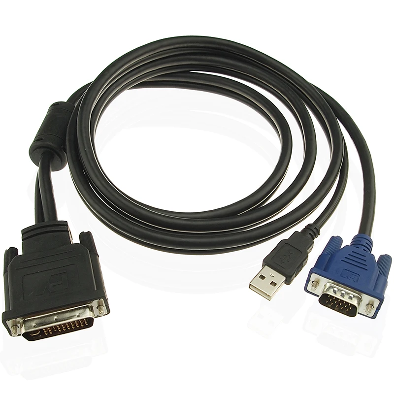 Кабель DVI M1-DA 30 + 5 Pin to 15Pin VGA USB для проектора 1 8 м | Компьютеры и офис