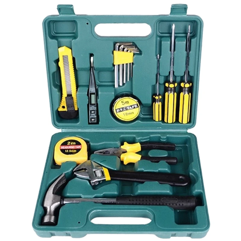 

16Pcs Multifuctional Car Repair Tool Kits Screwdriver Wrench Hammer Pliers Combination Household Set Hardware Tool Box