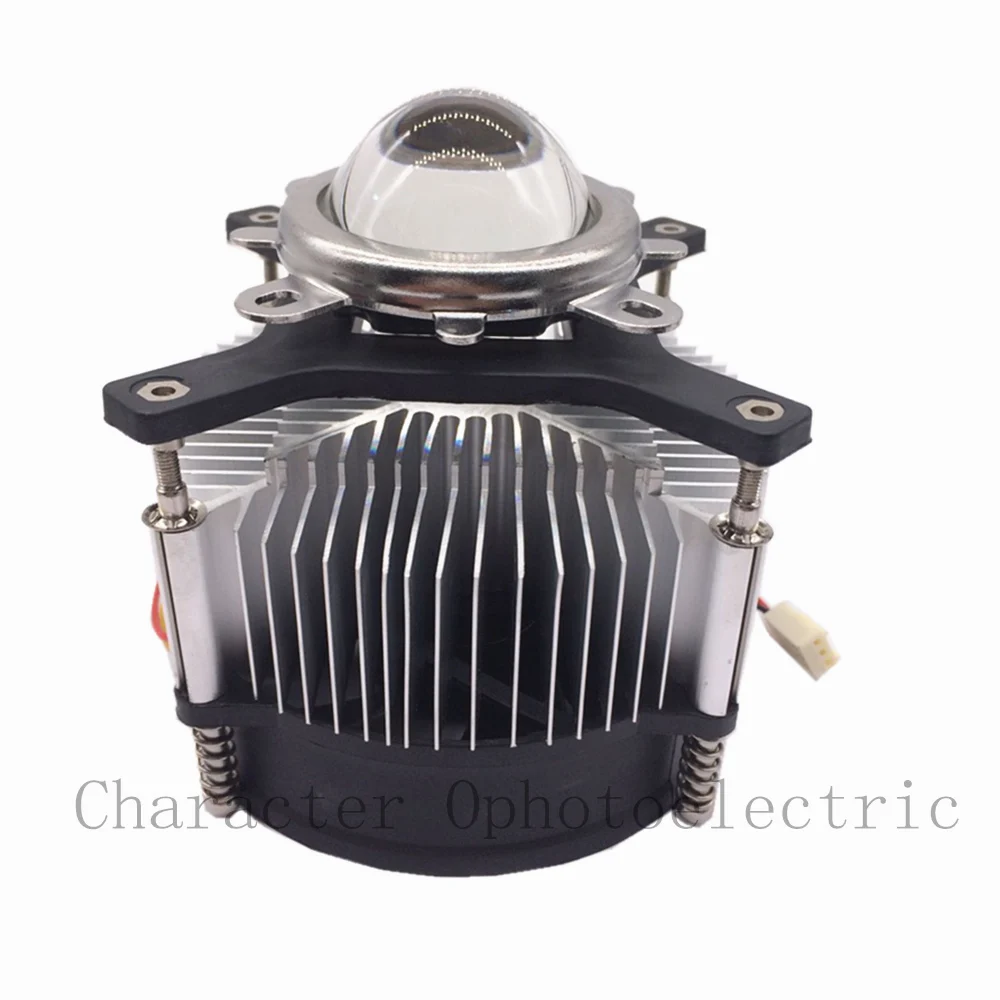 

50w 100w high power led heatsink DC 12V 1.2A led cooling fan +44mm lens kit for 20W 30W 50W LED chip