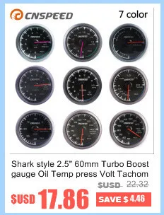 CNSPEED 60 мм 12 в автомобильный турбо Boost Gauge 2 бар+ регулируемый турбо Boost контроллер комплект с датчиком освещения YC101411