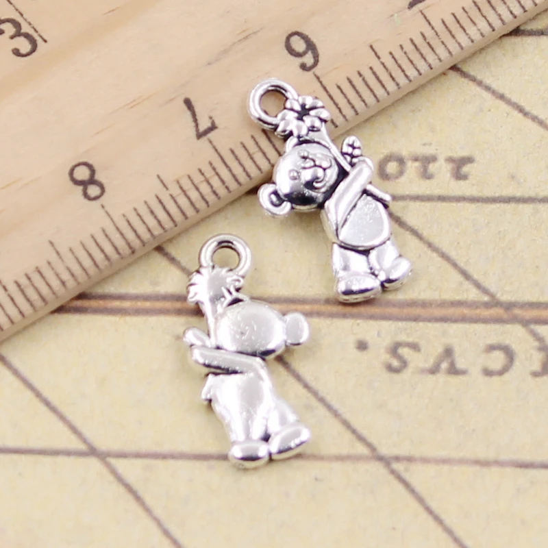 20pcs Charms Moon 18x10mm Tibetan Silver Color Pendants Antique Jewelry Making DIY Handmade Craft