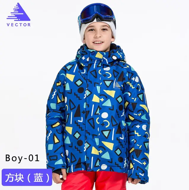 VECTOR Brand Children Ski Jacket Boys Warm Winter Skiing Snowboard Jackets Child Windproof Waterproof Outdoor Snow Coats Kids