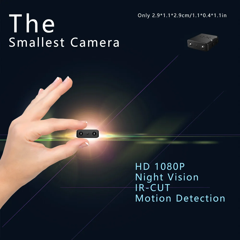 Mini Hidden Spy Camera 1080P Full HD Infrared IR-CUT Camera Night Vision Micro