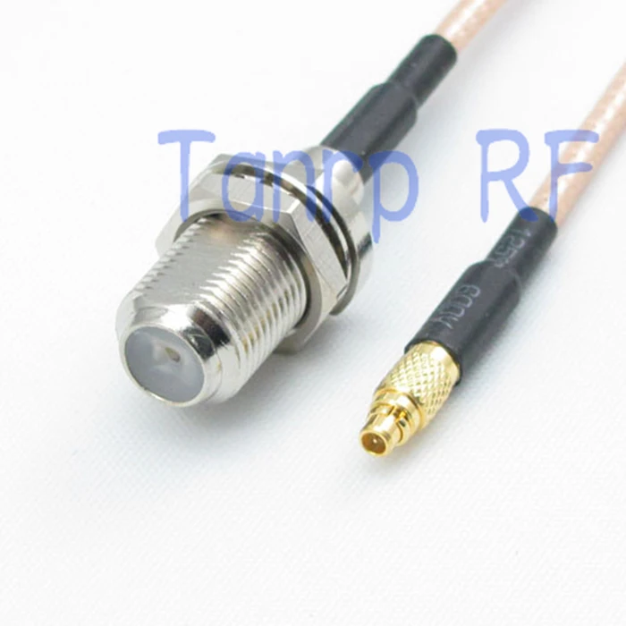 

50CM Pigtail coaxial jumper cable RG316 extension cord 20in MMCX male plug to F female jack RF adapter connector