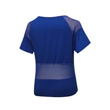 Женская спортивная одежда быстросохнущая дышащая сетка свободные топы Для Йоги 19ing