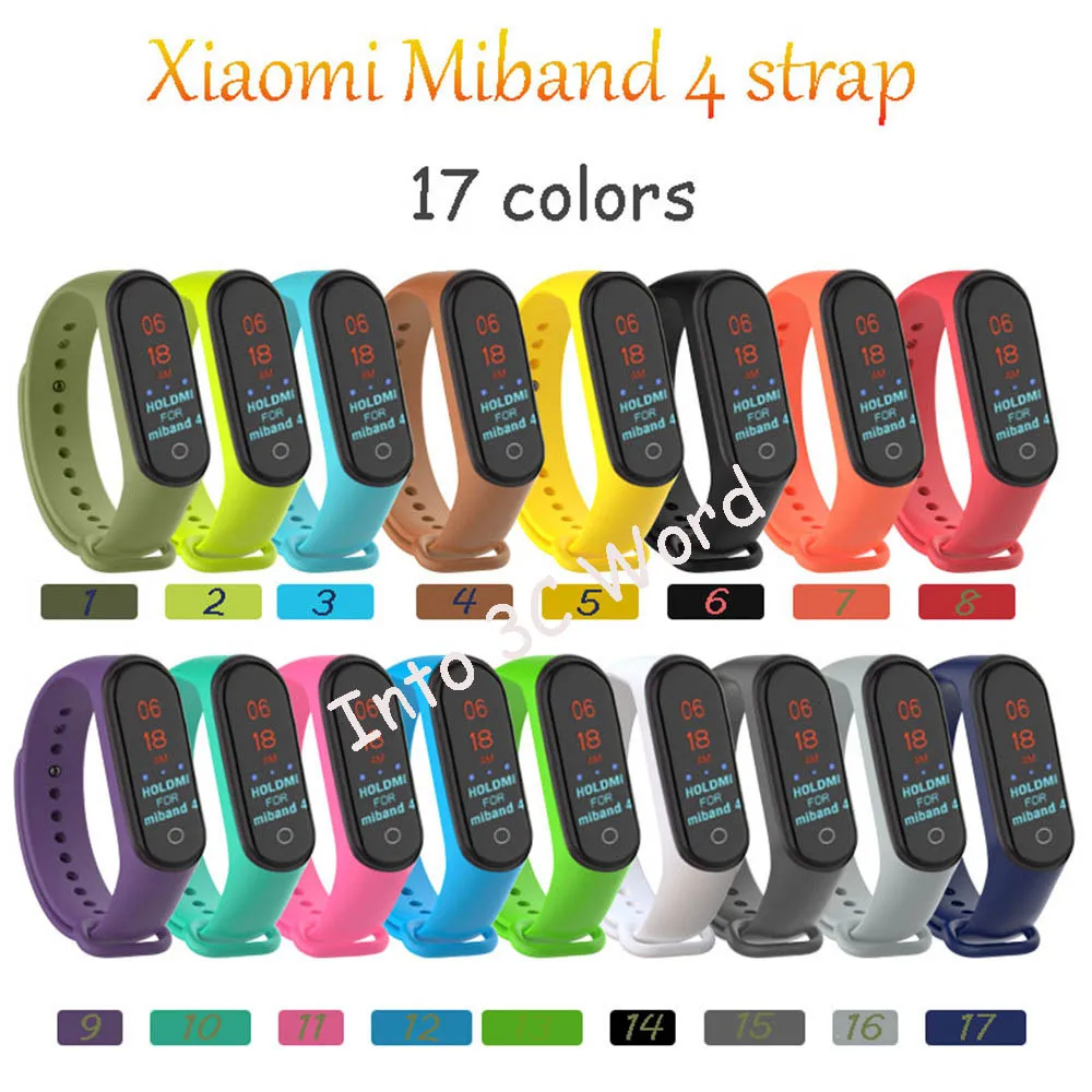 

Wrist Strap for Xiaomi Mi Band 4 2019 Newest Soft Silicone band strap for Miband 4 Sport Smart Wearable Accessories Watch Strap