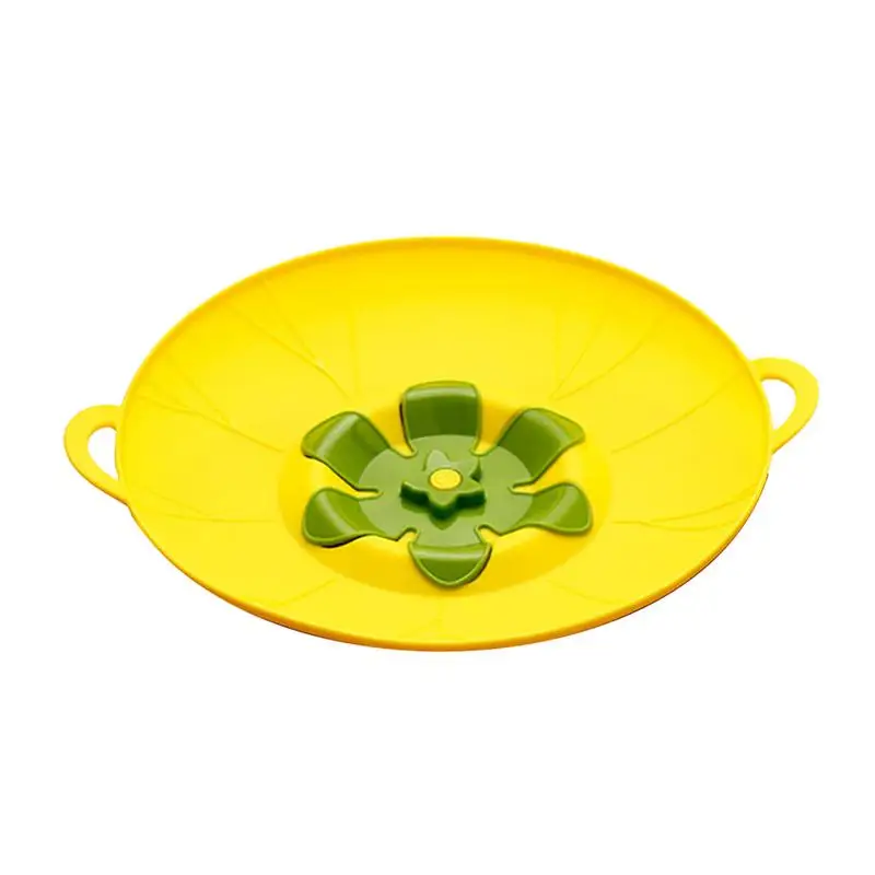 Силиконовый Цветочный тип анти-Переливающаяся крышка свежесберегающая крышка Вращающаяся крышка кухонный гаджет Крышка для кастрюли сковорода кухонный инструмент - Цвет: Цвет: желтый