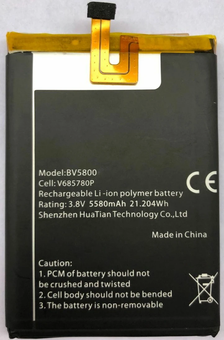 

100% Original Backup Blackview BV5800 5580mAh Battery For Blackview BV5800 Smart Mobile Phone + +Tracking Number+ In Stock