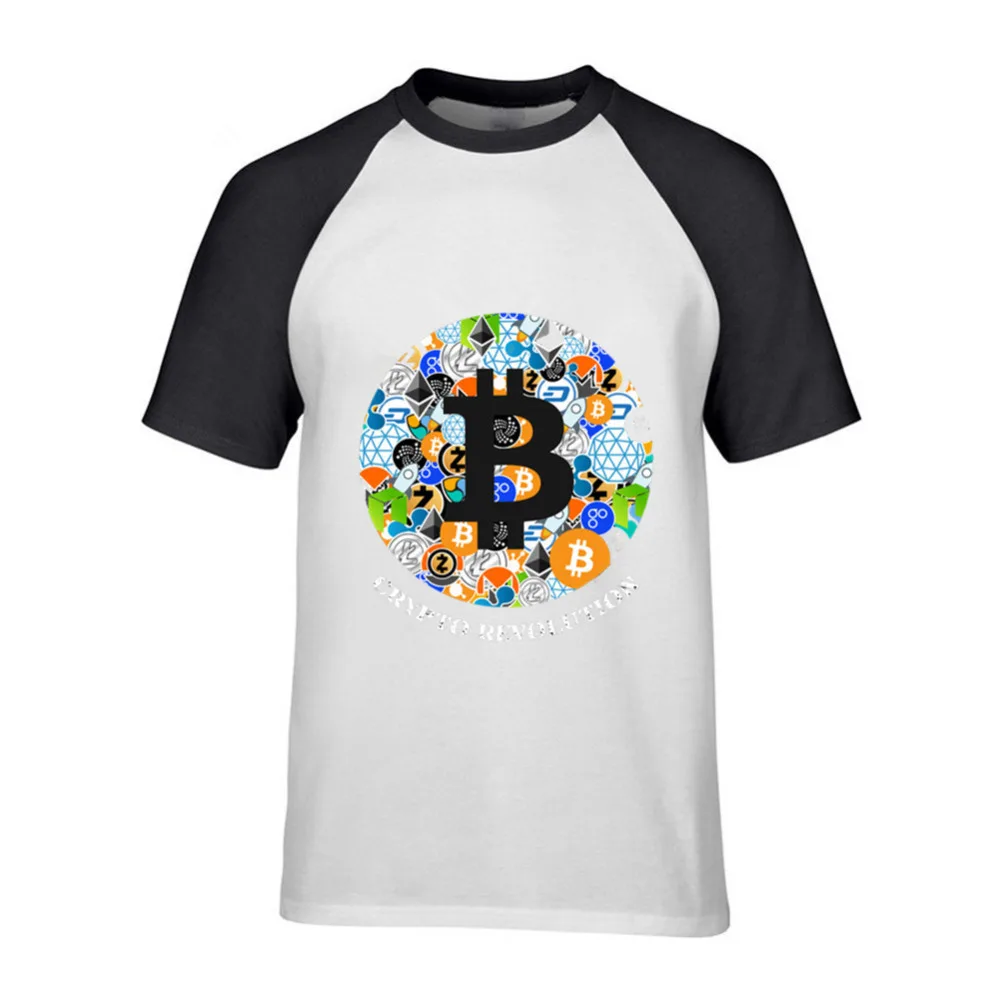 T Shirt Cryptocurrency Bitcoin Litecoin Dash Zcash Ethereum Monero Homme T-shirt Short Sleeve 100% Cotton Men hombre camiseta