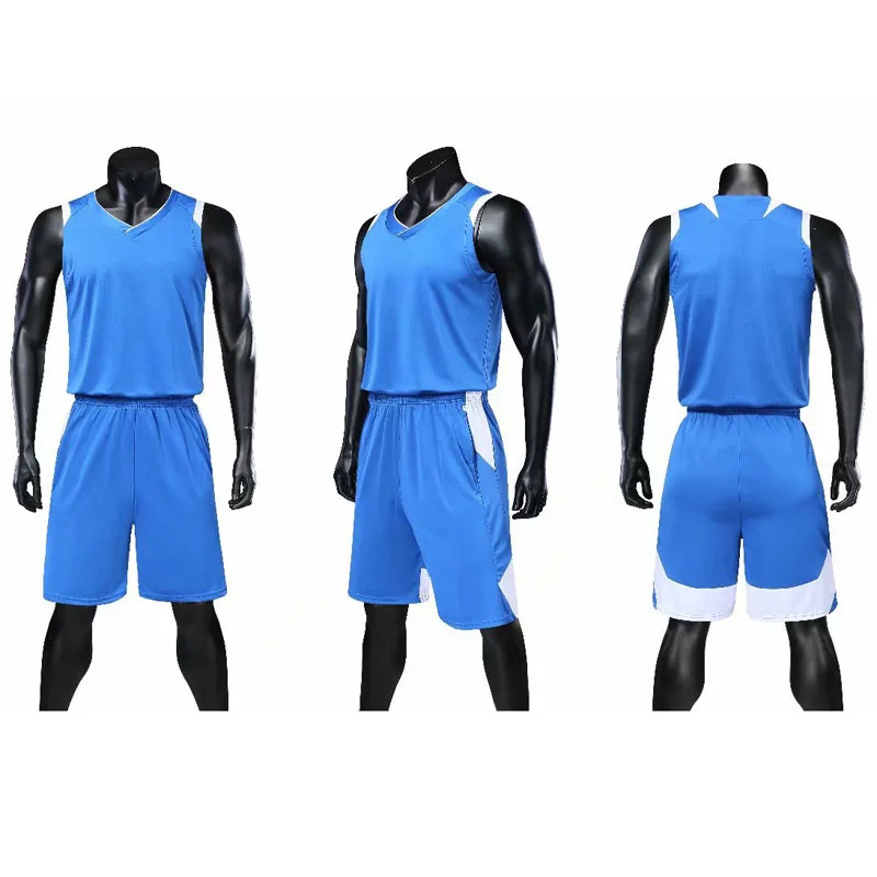 Мужские дышащие простые баскетбольные костюмы комплект униформы для спортзала атлетики спортивные костюмы Джерси топ и шорты