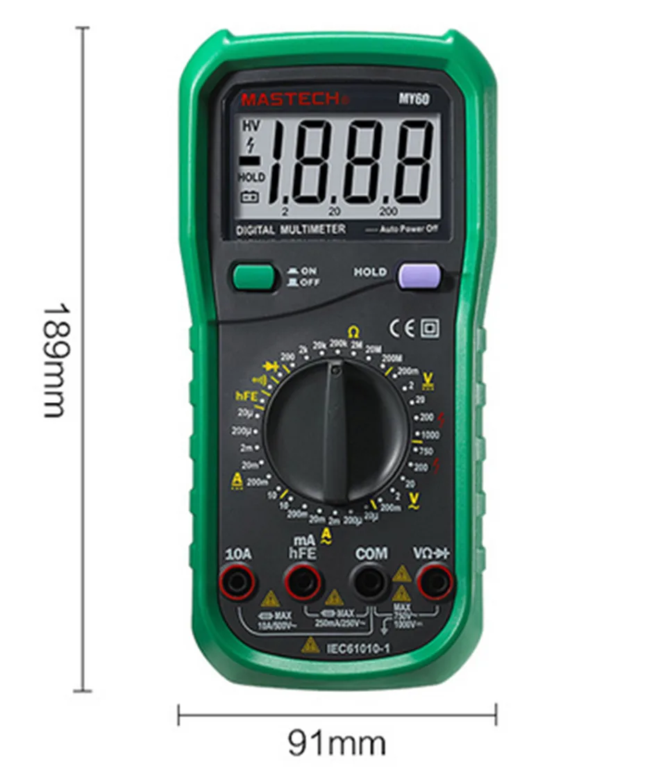 MASTECH-MY60-Digital-Multimeter-DMM-AC-DC-Voltmeter-Ammeter-Ohmmeter-Tester-w-hFE-Test-Multimetro-Ammeter (2)