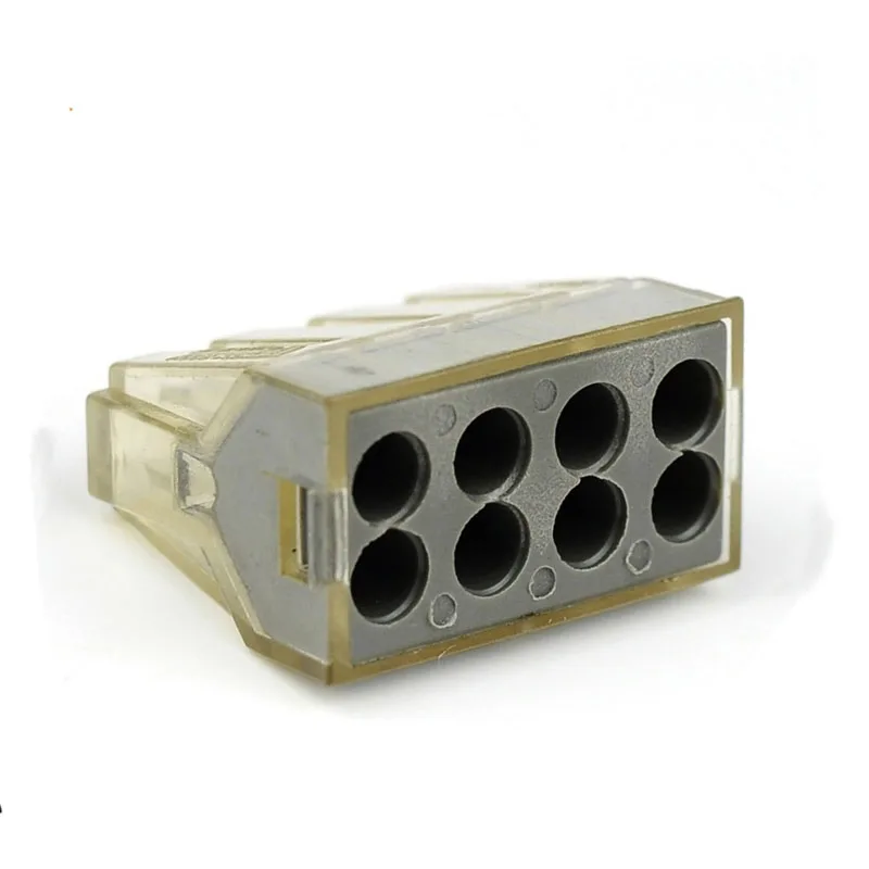 

100pcs Free shipping PCT-108 Push wire wiring connector For Junction box 8 pin conductor terminal block cable connector pct108