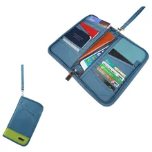 Fashion and New BUBM passport receiving bag multifunctional certificate bag for travel money big capacity L Blue