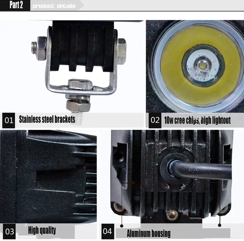 9 2 inch mini size 12v led work light CE Rohs Approved car accessory 10w led pods light for motorcycle ATV UTV 2 Inch 10W Spot LED Light Offroad Round Work Lamp For Truck 4WD