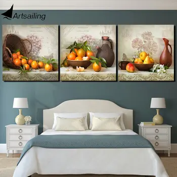

Printed 3 piece square classical flowers painting Pictures For Living Room Bedroom Modular Home Decoraion F1339