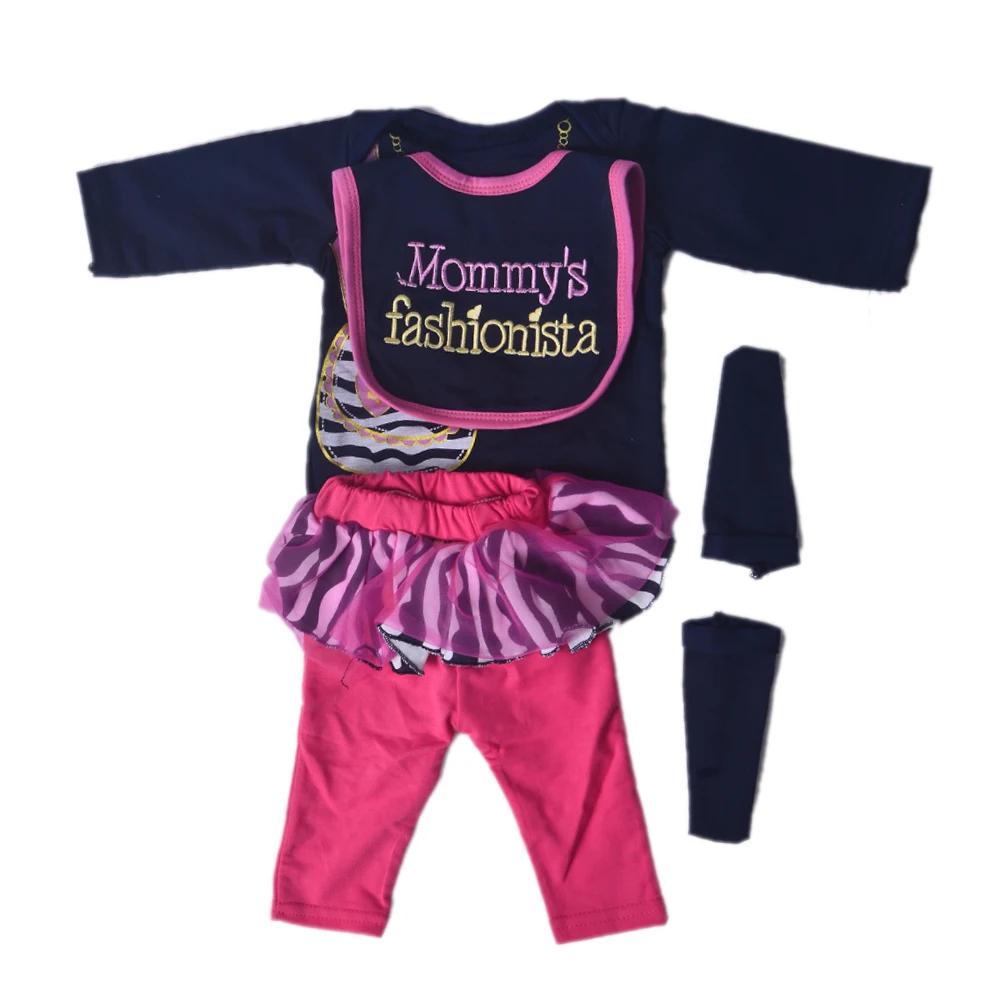 

Ethnic Series Doll Clothes 4 pcs Bib Shirt Pants and Socks Suit For 22-23 inch Reborn Doll Fashion Baby Clothes Accessories