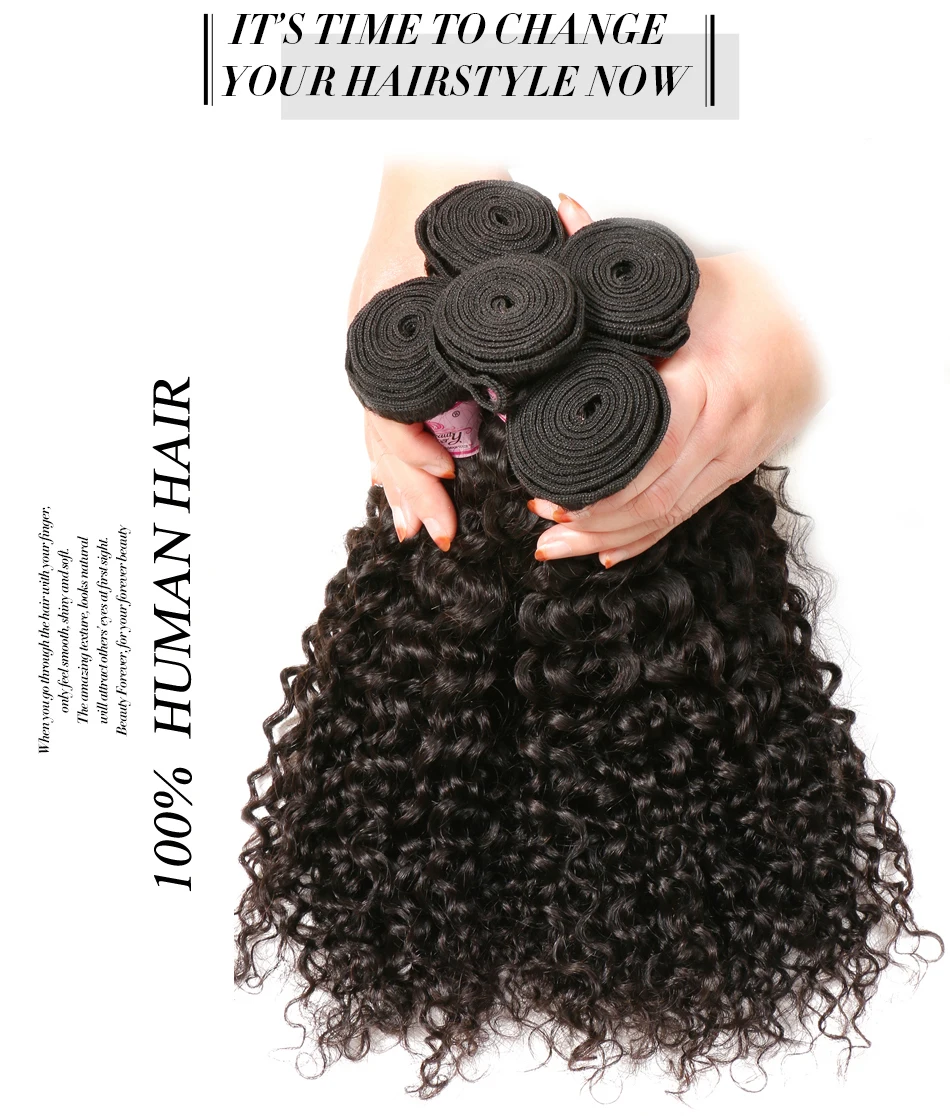 Красота навсегда перуанские вьющиеся волосы переплетения пучки 1 шт. Remy человеческие волосы ткачество натуральный цвет 8-26 дюймов
