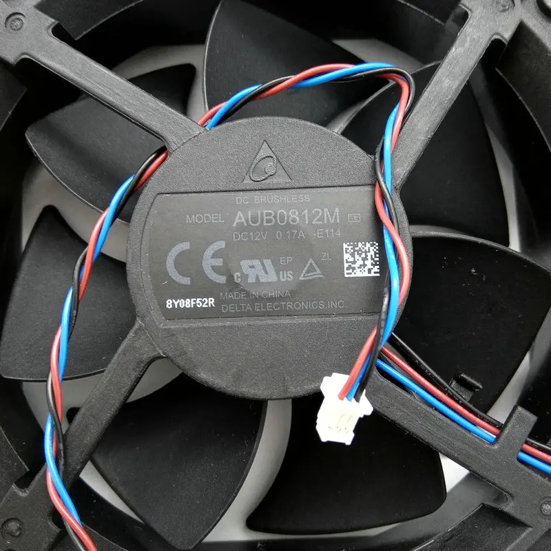 Новый оригинальный Delta AUB0812M E114 DC12V 0.17A 8 см 80*80*25 мм для проектора охлаждающий