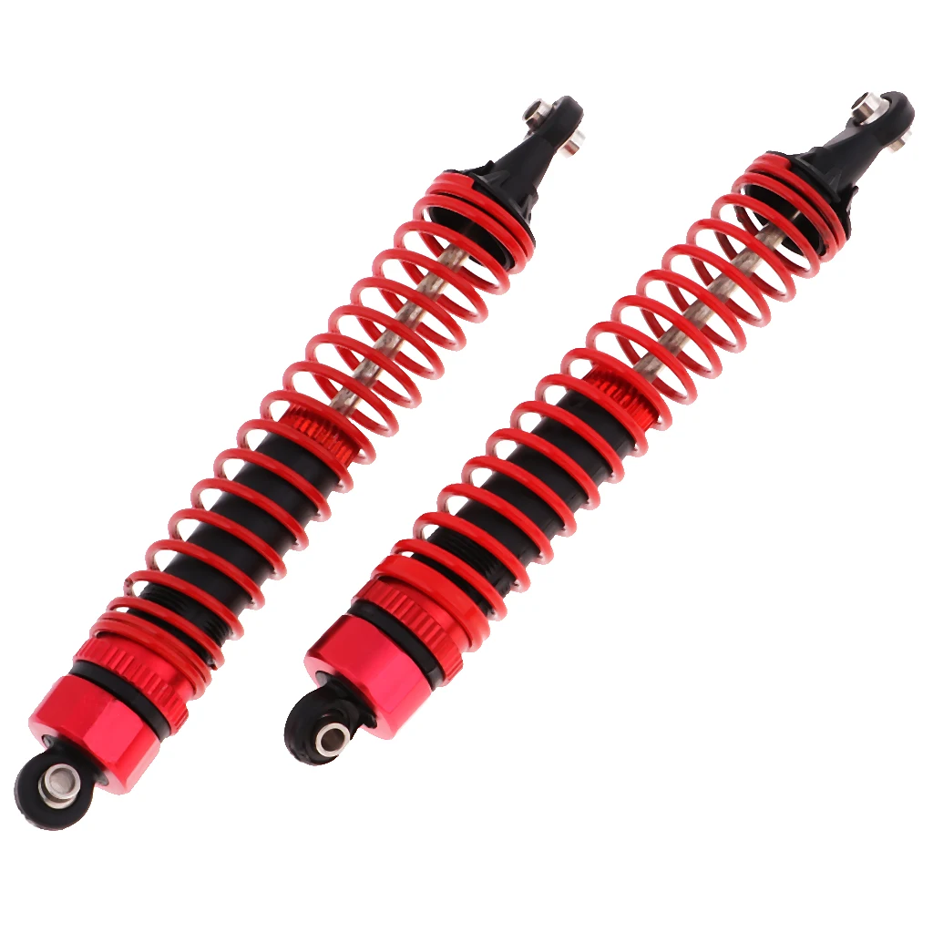 2x Metal Shock Absorber 1/12 High Speed RC Car Accessories Long Shock Absorber FY-BZ02 Damped Red Shock Absorption