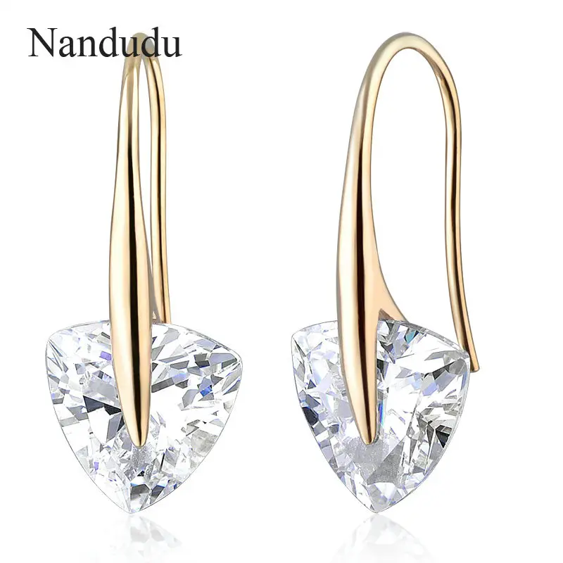 

Nandudu White Clear Cubic Zirconia Earrings Dangle/Drop Charming Alloy Earring Fashion Jewelry Gift E564