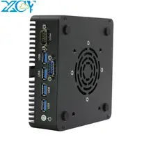 XCY Mini Desktop PC Intel Celeron 2955U Compact Computer Windows 10 Linux HDMI*2 RS232*2 USB3.0*4 1000Mbps LAN*2 WiFi Box PC
