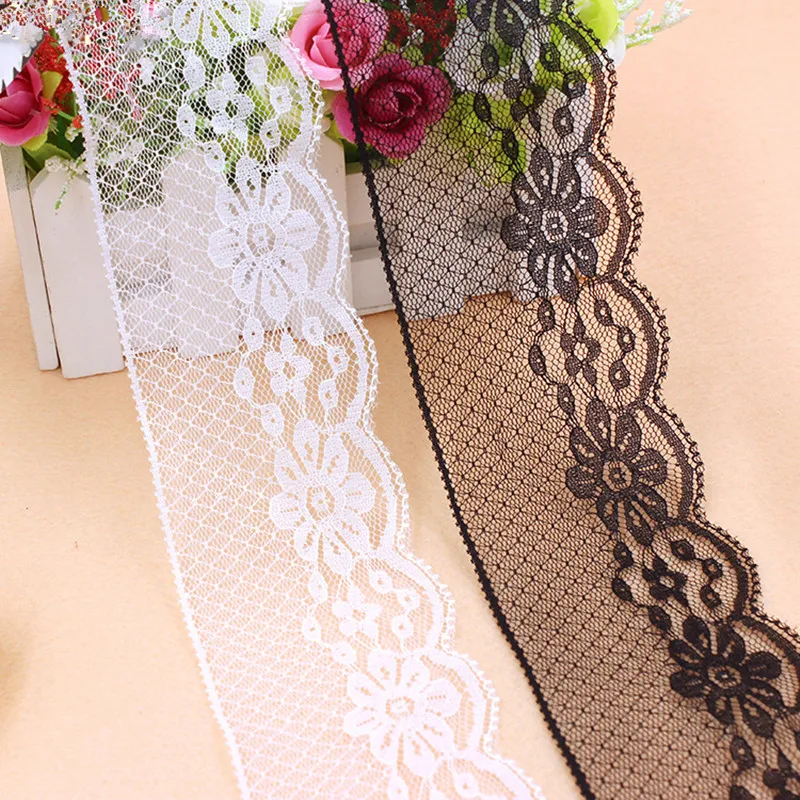 

6.5CM 10 yard/roll No Elastic Nylon Lace Clothing Accessories Lace Handmade DIY Crafts Clothing Sewing Fabric Decoration