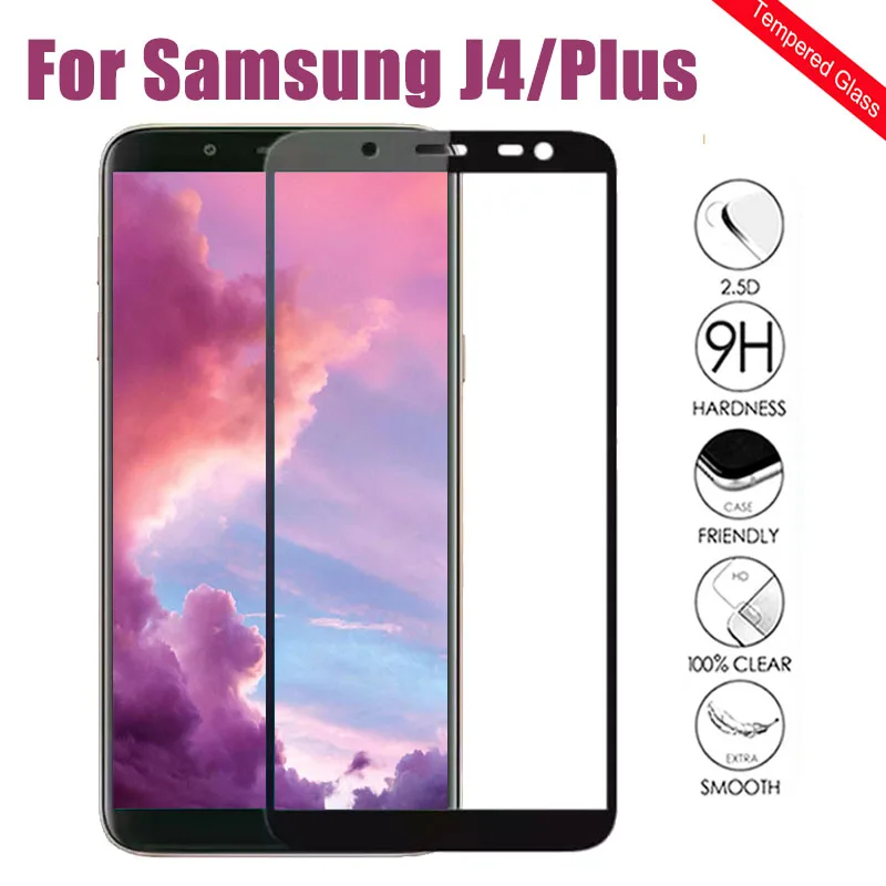 

Color Glass For Samsung Galaxy J4 Plus Screen Protector For Samsung J4 Plus 2018 film SM-J415FN j4plus j 4 samsun Tempered Glass
