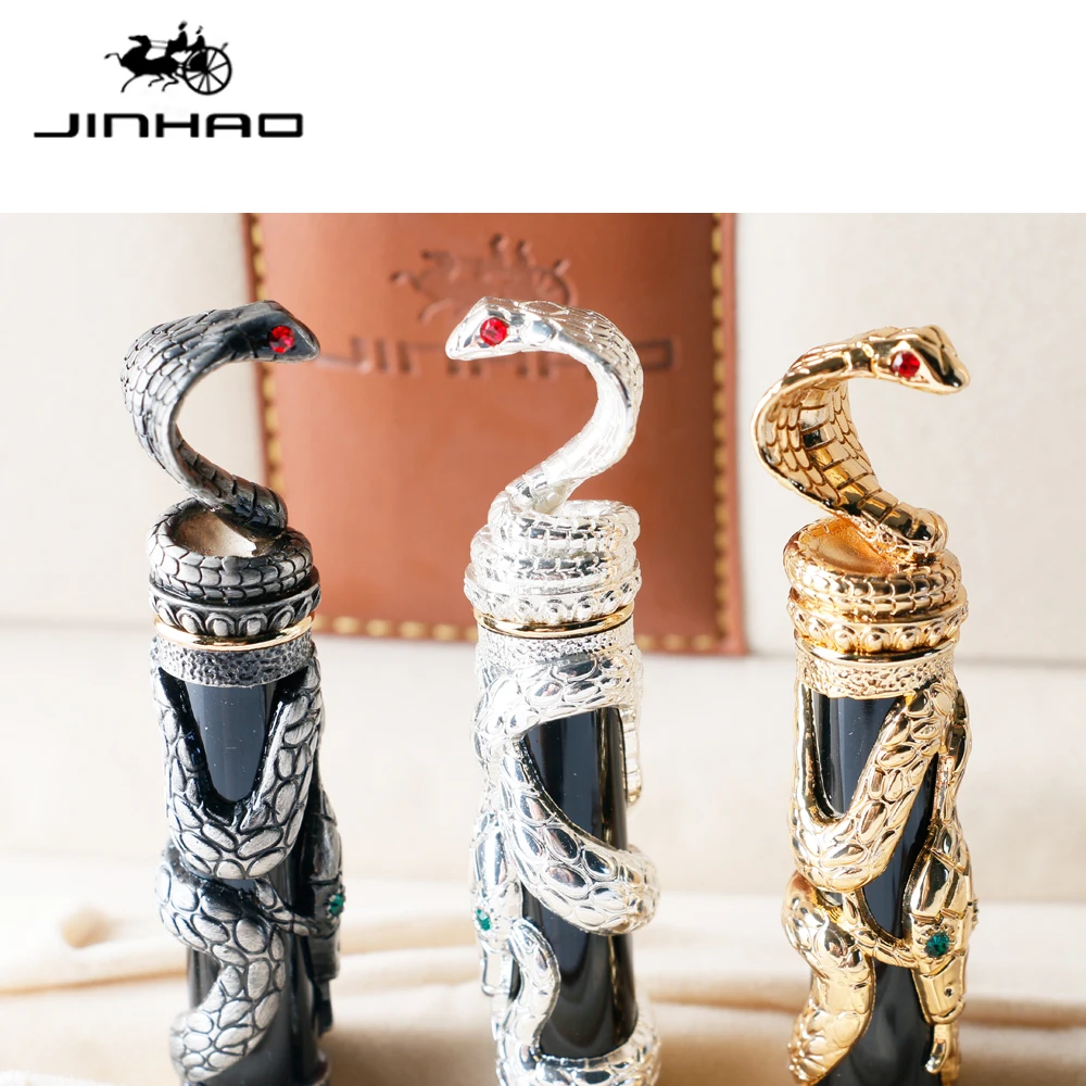 Высококачественная Роскошная Шариковая ручка Jinhao Snake 0 7 мм новинка Cobra с 3D