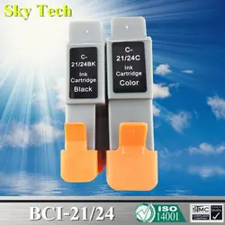 Bci21/24 BK/C совместим Картриджи с чернилами для Canon C21 c24 для Canon ip1000 IP1500 ip2000 mp110 mp130 mp360 mp370 mp390 mpc190