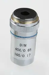 195 40x металла В виде ракушки масла ахроматический объектив din40x/0.65 160/0.17 масло для Биологический микроскоп