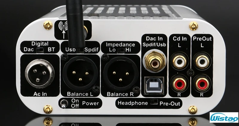 Tube Headphone Amplifier DAC Preamplifier 12AT7-TII Bluetooth 4.0 CSR8670 XMOS ES9018 Decoder DSD Luxury Version White 110/220V