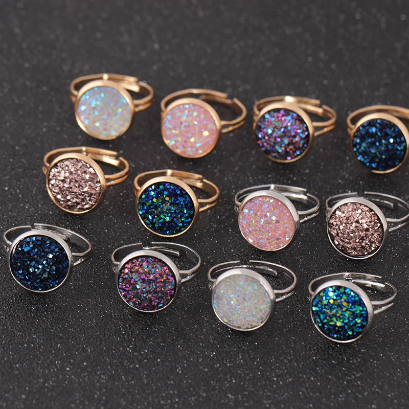 

Crystal Cluster Ladies Open Ring Hot New Jewelry Personality Simple Creative Open Ring Classic Personality Girl Jewelry