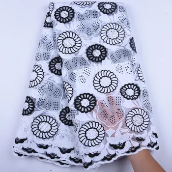 

Black W High Quality Nigerian Lace Fabrics 2019 Tulle African Milk Silk Lace Fabric With Stones French Net Lace Fabric Y1566